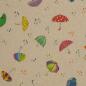 Preview: Dekodruck Bunte Regenschirme auf Beige